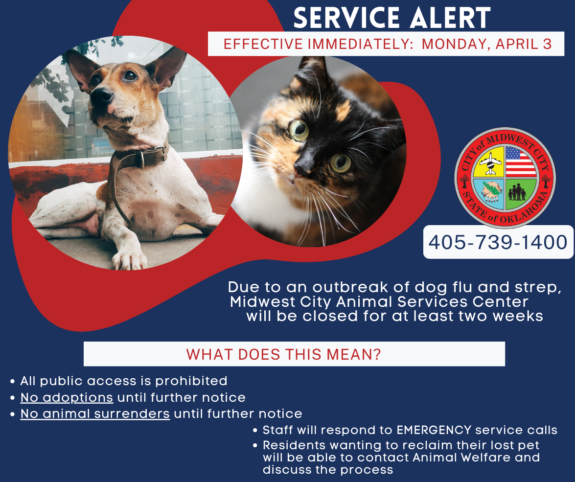 Midwest City Animal Services Center Temporarily Closed | Midwest City ...