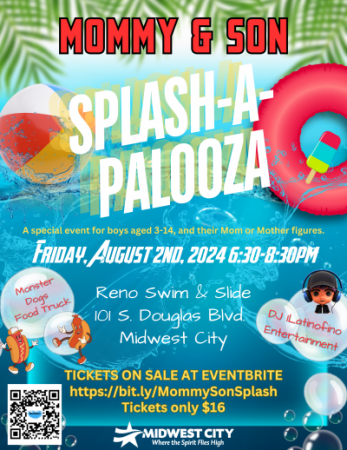 Splash-A-Palooza Friday, August 2nd, 2024, 6:30-8:30pm